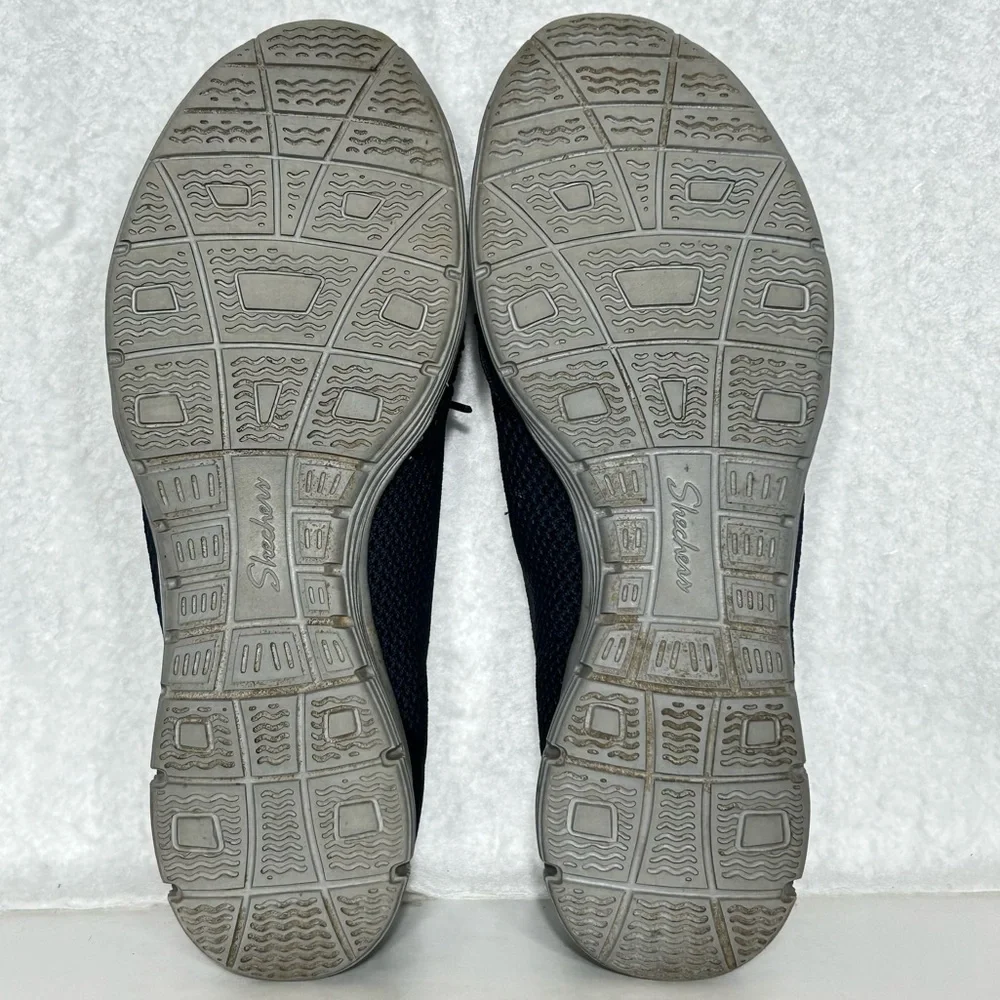 Skechers Women's Seager Navy Blue Knit Washable Casual Comfort Shoes Size 9